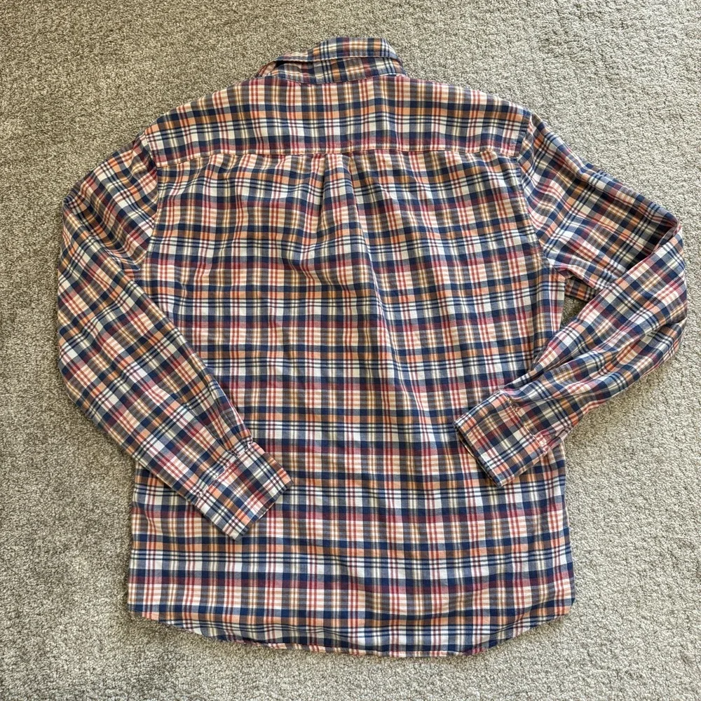 Johnny-O Hangin Out Mens Plaid Button Down Shirt Long Sleeve Cotton Medium - Picture 10 of 10